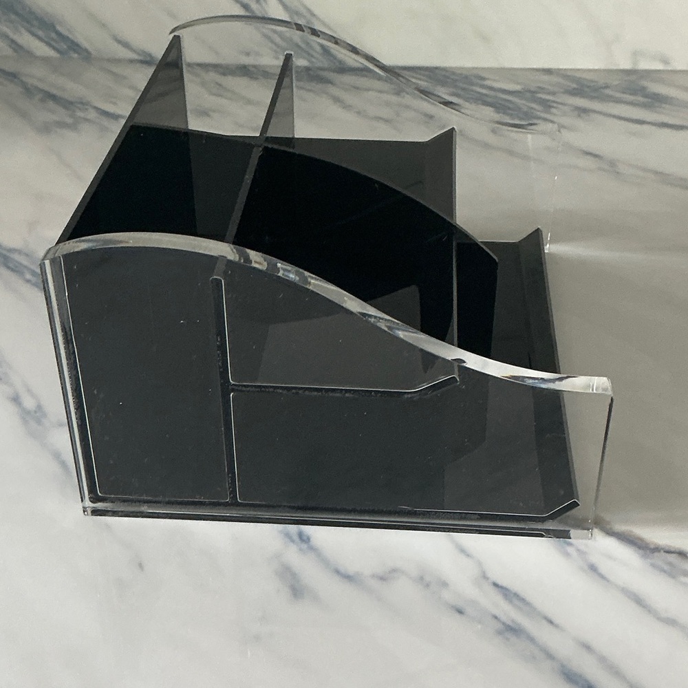 Transparent and Black Acrylic Storage Organizer